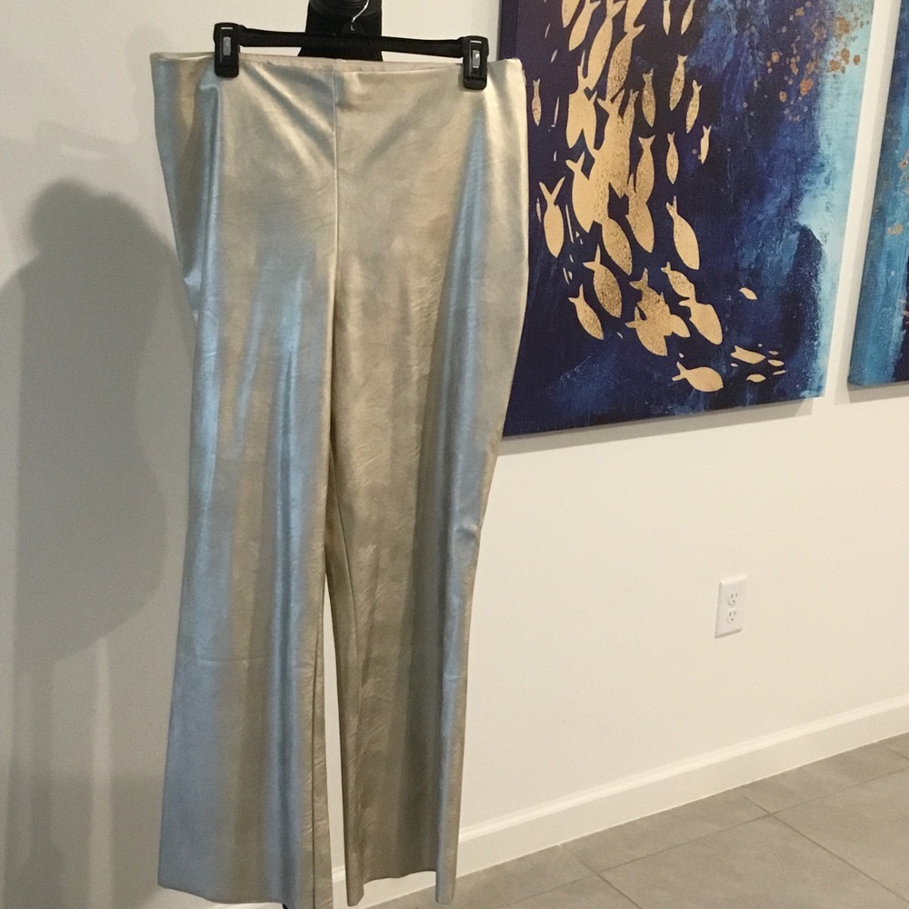 Stylish Metallic Women's Flare Pants